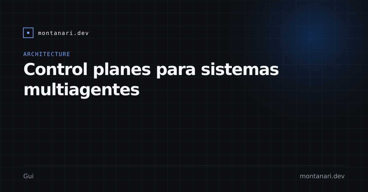 Diagrama abstrato de um control plane coordenando agentes